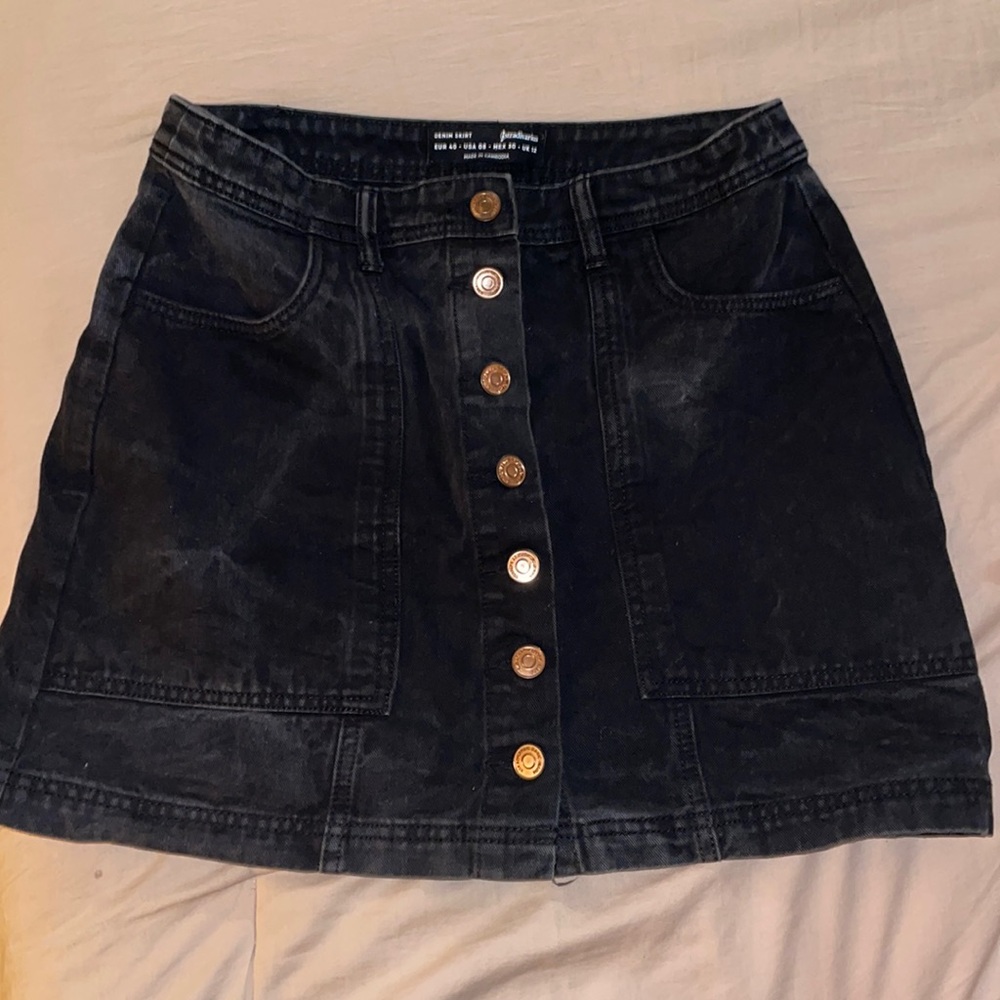 Denim black skirt